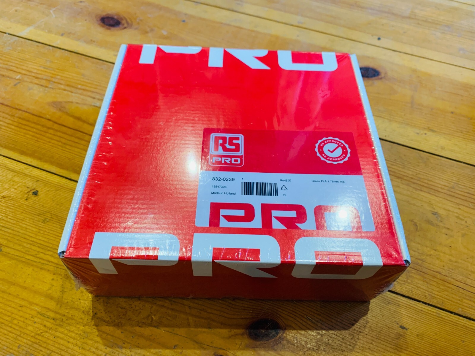 NEU RS Pro 1,75 mm grün PLA 3D-Druckerfilament, 1 kg, 832-0239