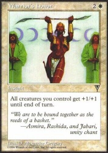 MTG - 4 x Warrior's Honor - Playset 4x x4 - Visions Regular NM/LP - Picture 1 of 1