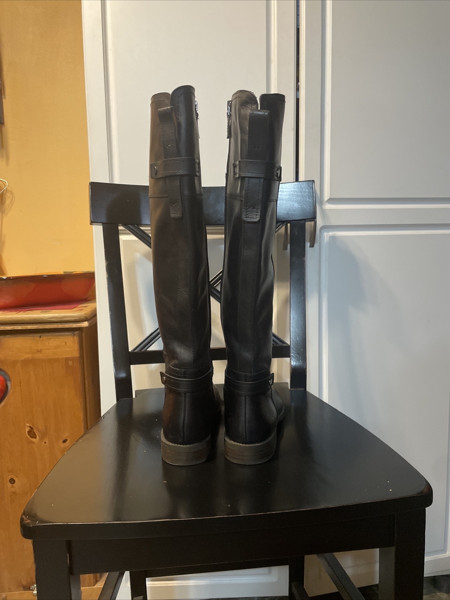 Franco Sarto A-Coley BUTTERY BLACK LEATHER Women's Boots Side