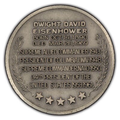 1.33 oz Sterling Silver Round - American Mint Assoc - Dwight D