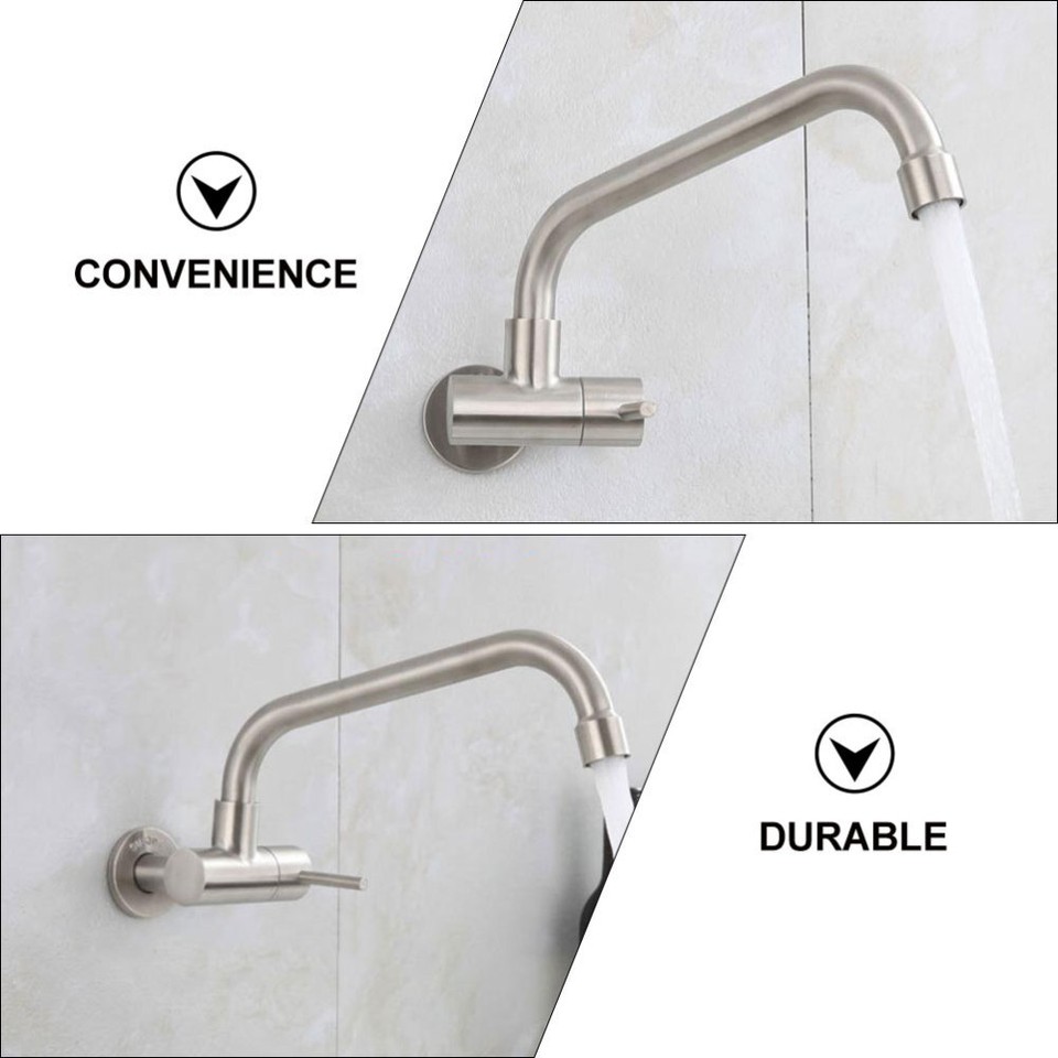 WallMounted Faucet Bathroom Vanity Faucets Aerator Basin Laundry Tub
