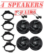 Power Acoustik 400W 3-Way 6-1/2in Front/Rear Door Speakers for 2007-2013 Sierra