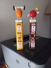 Red & Orange M &M Carry Torch & Weight Lift- Olympics 1992- 2 Empty Containers — photo 2