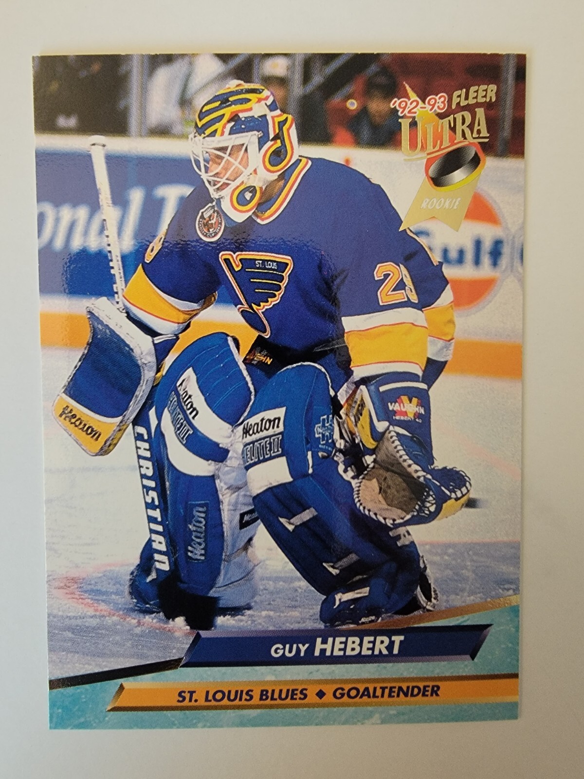 1992-93 Fleer Ultra #394 GUY HEBERT RC St. Louis Blues Rookie