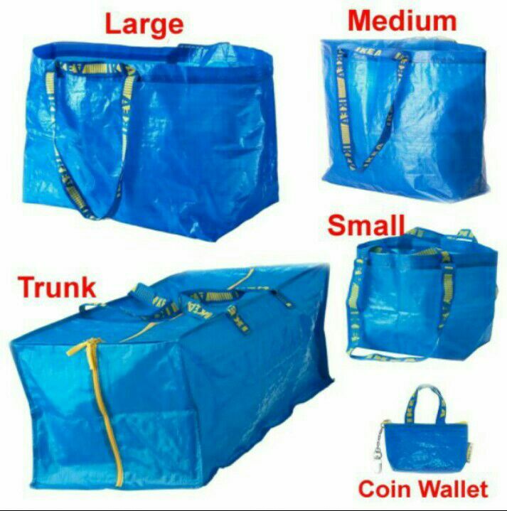 IKEA SET X PCS FRAKTA SHOOPING BAG GROCERY LAUNDRY STORABE