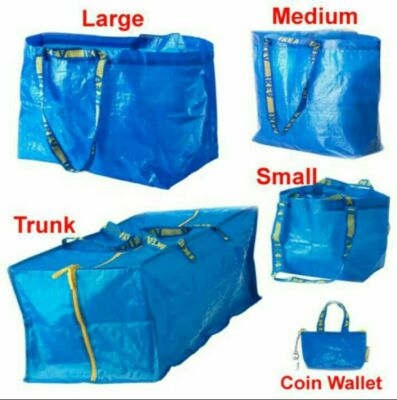 IKEA SET X PCS FRAKTA SHOOPING BAG GROCERY LAUNDRY STORABE TOTA BEG 