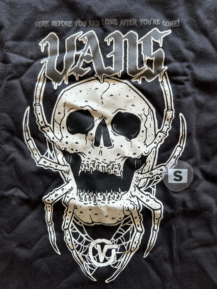 Deadstock NWOT Vans Skull Spider Black Cotton Classic Fit
