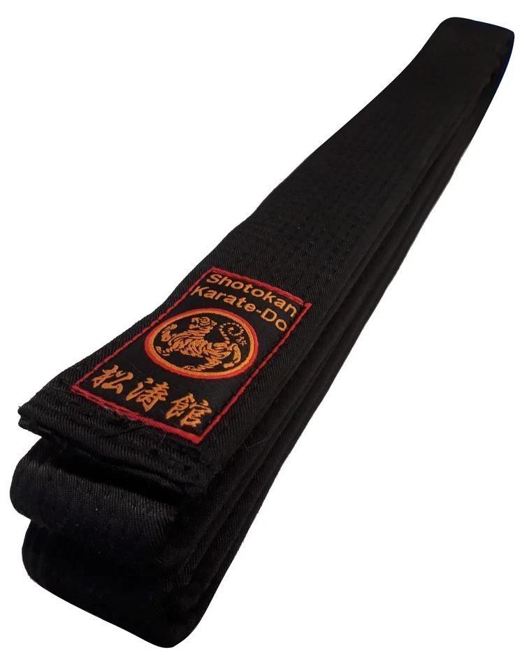 Karate Gürtel Budogürtel SHOTOKAN LABEL Schwarzgurt 5 cm - Bild 1 von 1