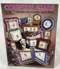 Cross Stitch Booklet COUNTRY BEARS Vintage 1985 CrabTree Pattern Book