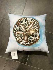 NEW Betsy Drake Indoor/Outdoor Sand Dollar Throw Pillow