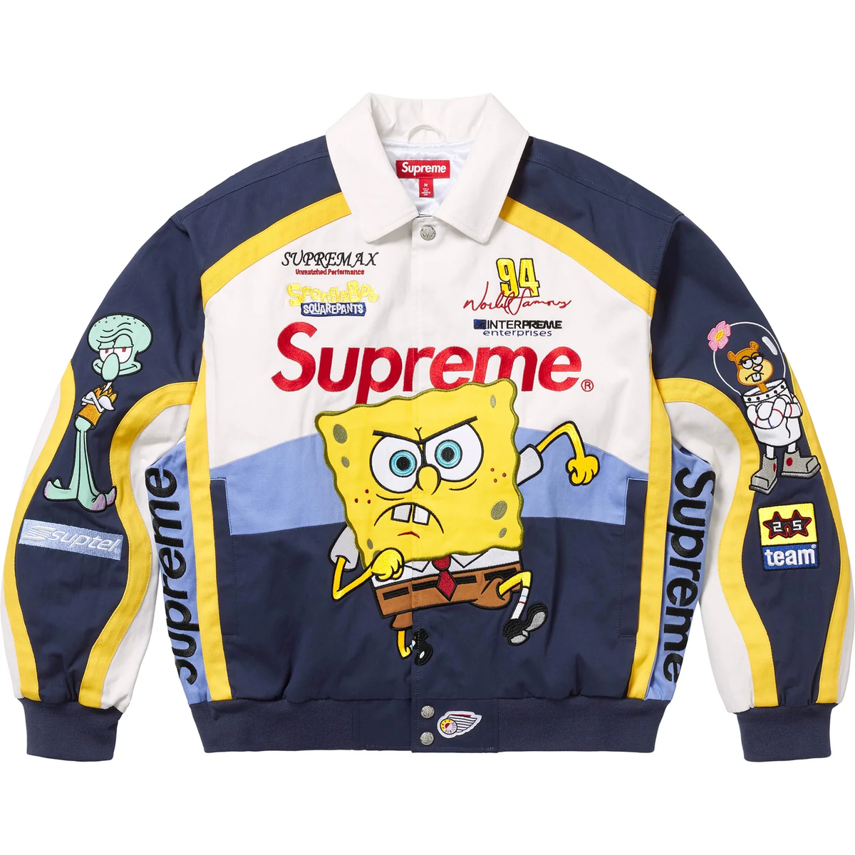 Supreme x SpongeBob SquarePants Jeff Hamilton Racing Jacket