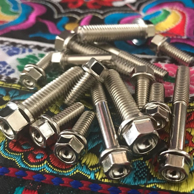 5 PACK SPECBOLT METRIC NICKEL WURKS PLATED DISHED REDUCED HEAD FLANGE