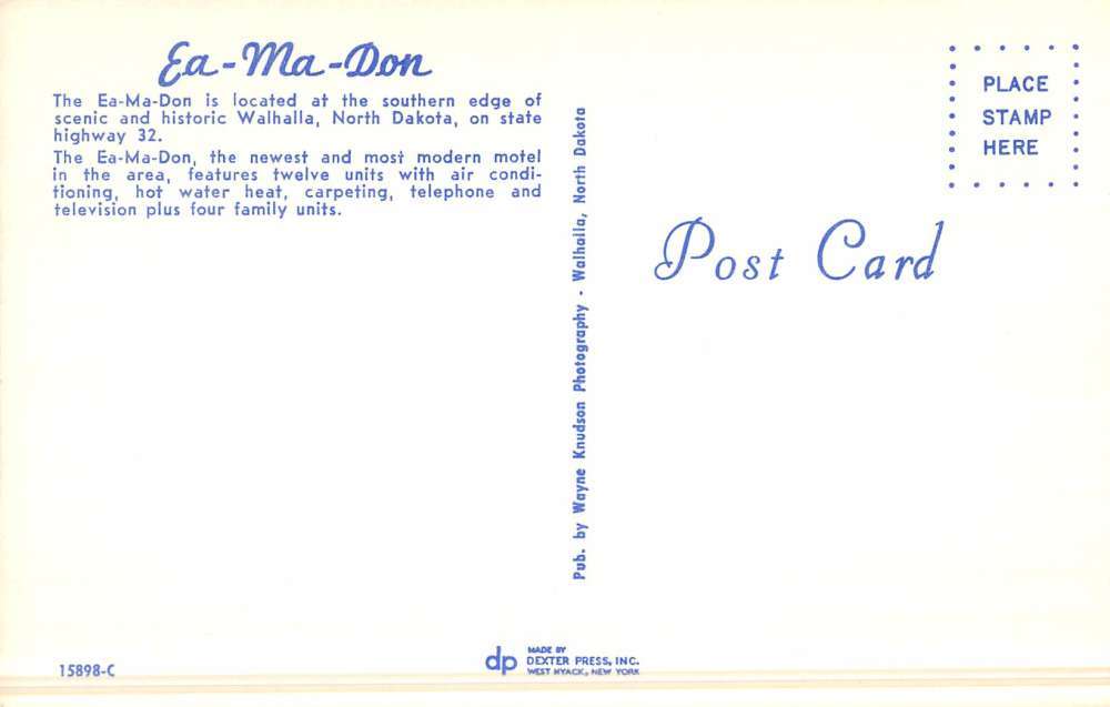 Walhalla North Dakota Ea Ma Don Street View Vintage Postcard K52777 eBay