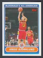 2007 TOPPS MCDONALDS ANGIE BJORKLAND #AB ROOKIE MINT RARE 1ST CARD EVER MADE HTF