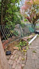 Heavy Green Metal garden fence panels - Uxbridge 
