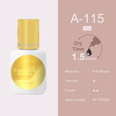 JOVISA Eyelash Extension Adhesive Speedy 1.5 SEC Strong Glue A-115 In-Grade 7ml
