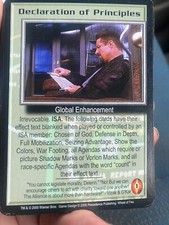 DECLARATION OF PRINCIPLES WHEEL OF FIRE 2000 BABYLON 5 CCG COLLECTORS CARD NEAR