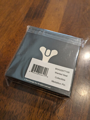 Destiny 2 Wanted Seal Collectible Medallion Pin NEW/SEALED!