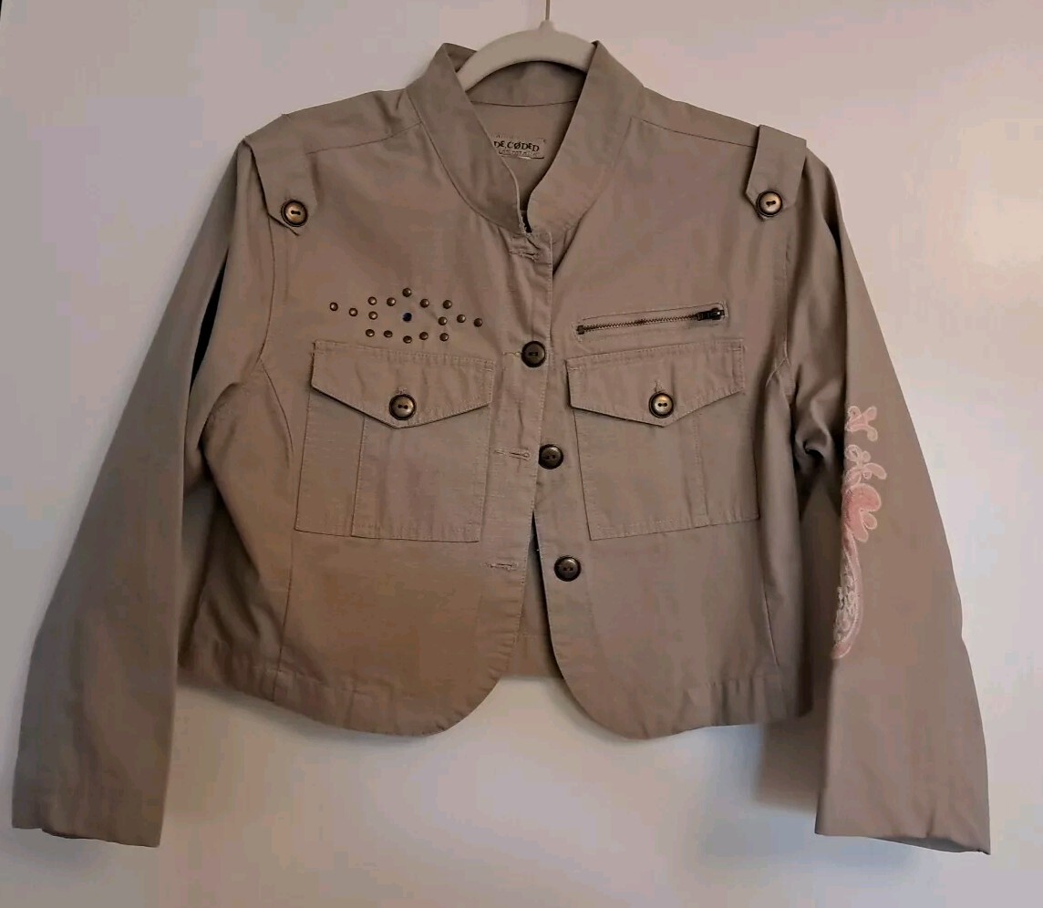 Devoded Cropped Button Jacket Sz Small- Medium Li… - image 2