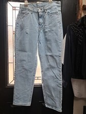 Vtg Lee Denim 80s 90s Size 12 Light Wash High Rise Mom Jeans Tapered Cotton 12