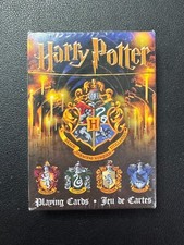 Official Harry Potter Hogwarts House-Themed Deck of Playing Cards Gold Strip New
