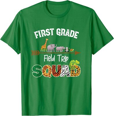Funny First Grade Field Trip Squad Jungle Safari Unisex T-Shirt
