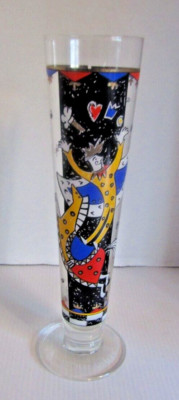 RITZENHOFF Tall Pilsner Beer Glass Flute MICHAL SHALEV 9.25'' 12 oz
