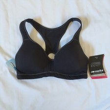MARIKA Women NWT SZ S Gray Racerback Molded Cups High Impact Athletic Sports Bra