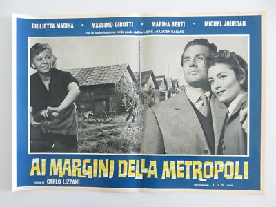 AT THE EDGE OF THE CITY - F ITALIAN FOTOBUSTA POSTER MASSIMO GIROTTI 1953