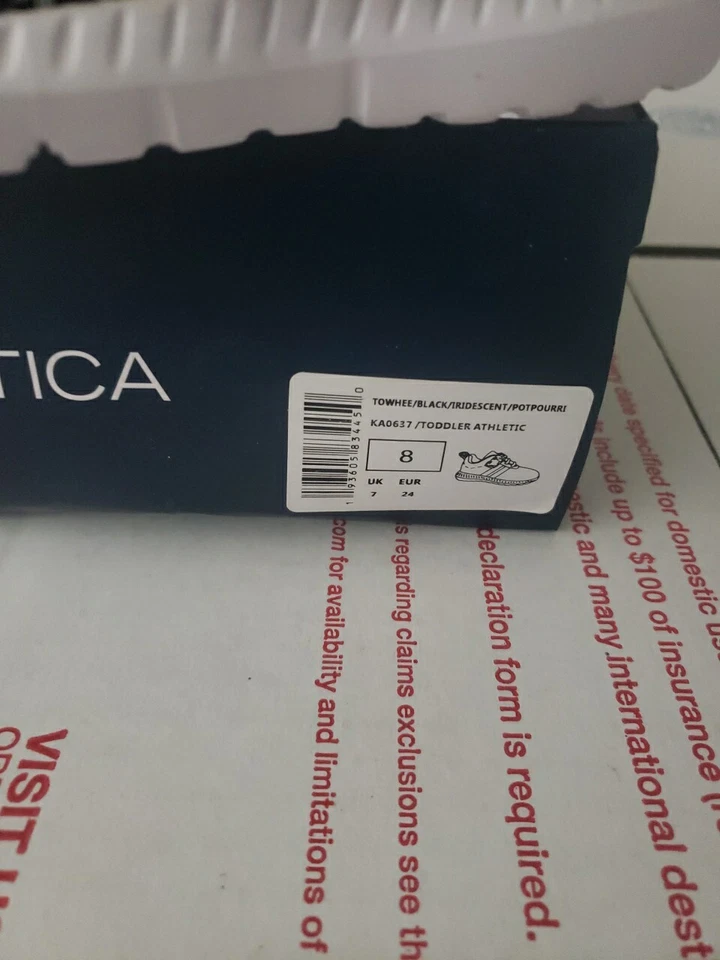 Zapatillas deportivas sin cordones Nautica Towhee negras para niños pequeños talla 8 #00s Foto 3 de 4