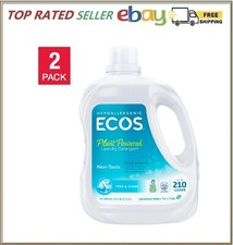 ECOS Liquid Laundry Detergent Free & Clear 210 Loads/210 fl oz x 2 Count HE Safe
