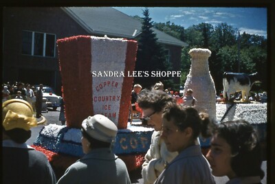 1960 Slide People Copper Country Ice Cream Float In Parade Unknown City #2486