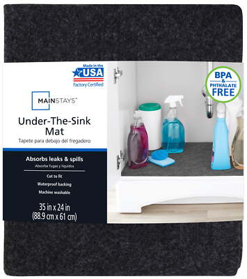 Waterproof Sink Mat & Drawer Protector, 35x24'', Perfect Kitchen Accessory