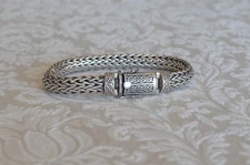 Keith Jack Heavy Dragon Weave Eternity Clasp PBS7700 Sterling Silver Bracelet
