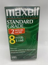 Maxell Gx-Silver T160 8 Hour High Quality VHS Blank Tape New