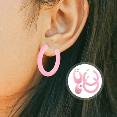  3 Pairs Gold Dangle Earrings for Women Hoop Girls Trendy Miss