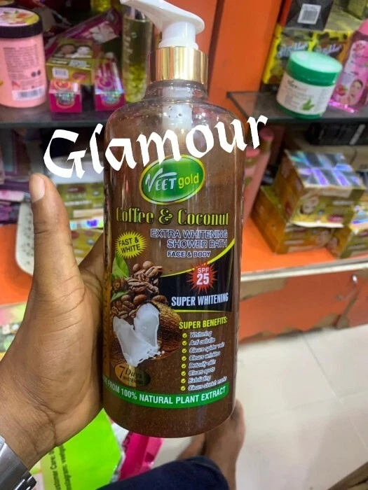 2pcs Veetgold coffee & coconut face  & body corrector shower gel & scrub set - Image 4 of 4