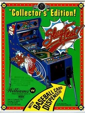 Slugfest Pinball FLYER Original Game Art Baseball Pitch And Bat Artwork 1991