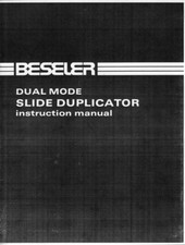 Beseler Dual Mode Slide Duplicator Instruction Manual Reprint
