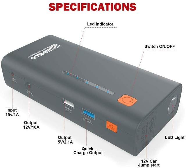 gooloo enrich your driving life elite series 1200a jump starter