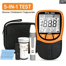 URIT 5 In1 Blood Lipid Meter Analyzer Cholesterol Triglycerid 10pcs Strips Home