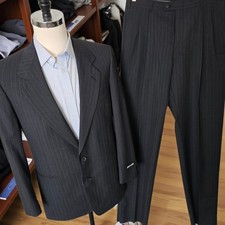 New Vintage Pierre Cardin Suit 40r 32xunfinshed Inseam 1970s Charcoal