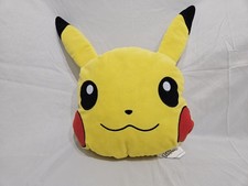 Pokemon Pikachu Plush Pillow Head Flat Stuffed Animal - 12x12 Inch Nintendo