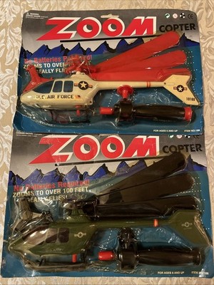 ZOOM Copters (2) No Batteries Required, U.S. Air Force & U. S. Army Item #168