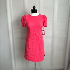 Vince Camuto Coral Sheath Mini Dress with Puff Sleeves