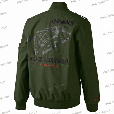 Adidas Track Top Star Wars Han Solo Flight Jacket Green Olive Coat
