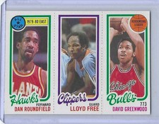 DAN ROUNDFIELD / LLOYD FREE / DAVID GREENWOOD   1980  TOPPS  #3-218-42