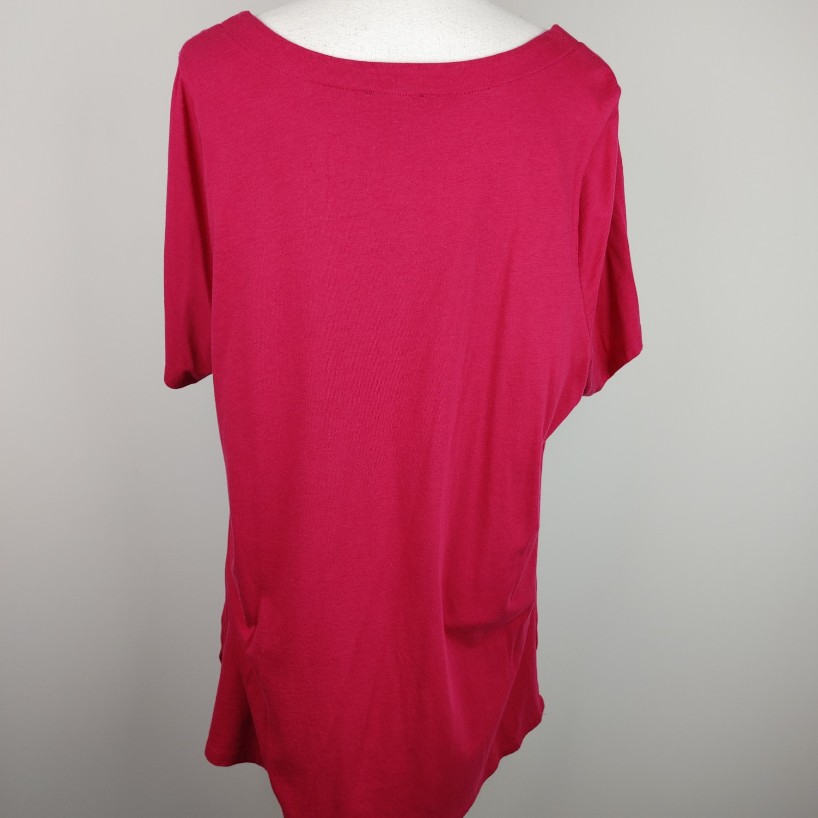 Lane Bryant Solid Square-Neck Solid Pink Top Shir… - image 5