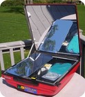 Tulsi Hybrid Solar oven Sun Portable Outdoor Cooker With Pans Red New