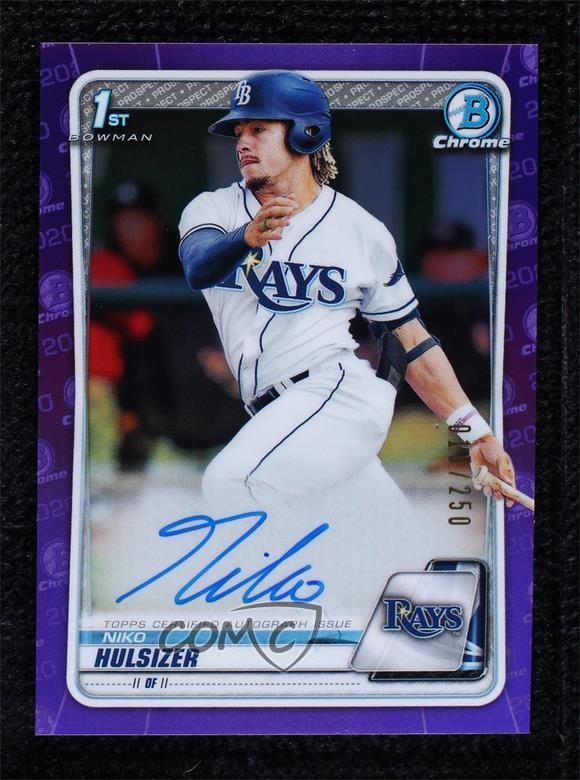2020 Bowman Chrome Prospect Purple Refractor 11/250 Niko Hulsizer #CPA-NH Auto